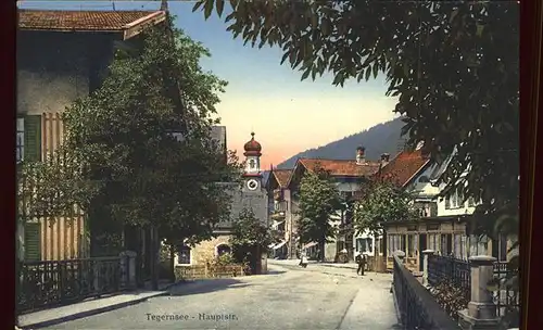 Tegernsee Hauptstrasse Kirche Kat. Tegernsee