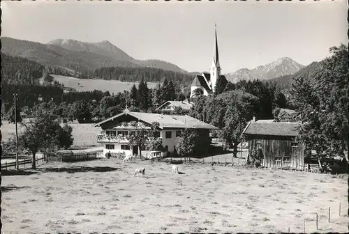 Tegernsee Panorama Kirche Kat. Tegernsee