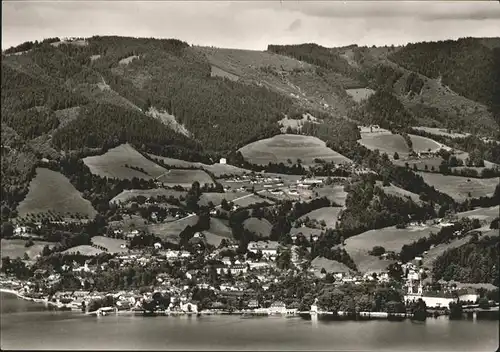 Tegernsee mit Neureuth Fliegeraufnahme Kat. Tegernsee