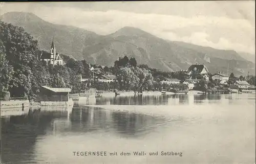 Tegernsee mit Wallberg und Setzberg Kat. Tegernsee
