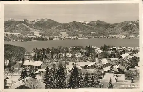 Tegernsee Panorama im Winter Kat. Tegernsee