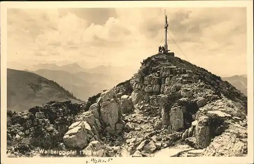 Tegernsee Wallberggipfel Kreuz Bayerische Alpen Kat. Tegernsee