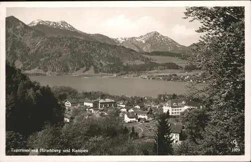 Tegernsee mit Hirschberg und Kampen Bayerische Alpen Kat. Tegernsee