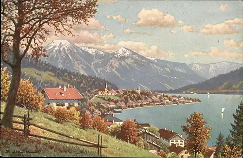 Tegernsee Panorama Kat. Tegernsee