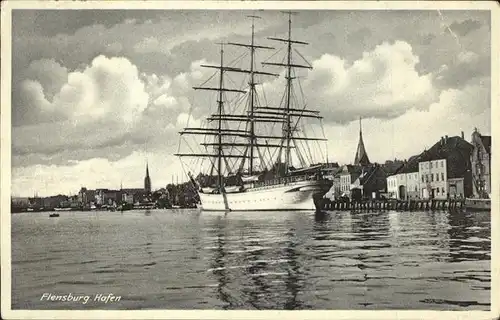 Hafenanlagen Segelschiff Flensburg Hafen Kat. Schiffe