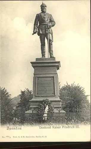 Denkmal Kaiser Friedrich III. Spandau / Denkmaeler /