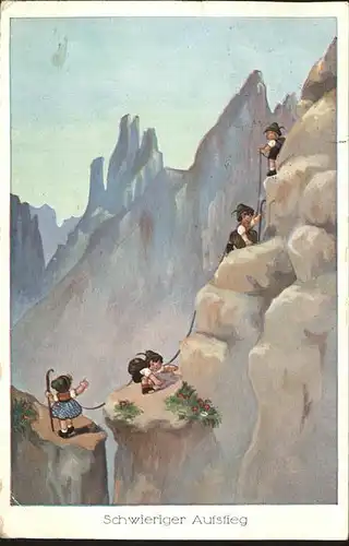 Wandern Schwieriger Aufstieg Kinder Bergsteigen Kat. Berge