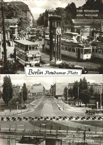 Strassenbahn Berlin Potsdamer Platz Autobus Grenze Kat. Strassenbahn