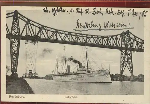 Dampfer Binnenschifffahrt Rendsburg Dampfschiff Hochbruecke Kat. Schiffe