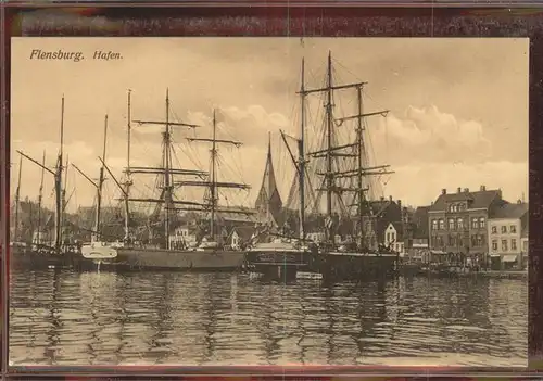 Hafenanlagen Flensburg Segelschiffe Kat. Schiffe