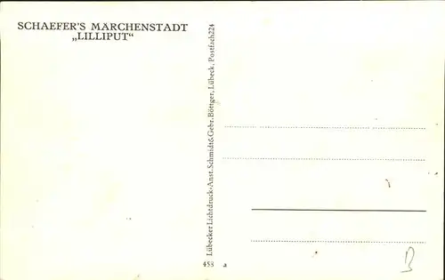 Kuriosum Schaefers Maerchenstadt Lilliput Kat. Unterhaltung