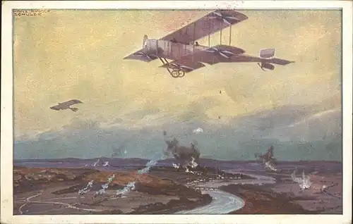 Schulze Hans Rudolf Kuenstlerkarte Segelflugzeuge Krieg Kat. Kuenstlerkarte