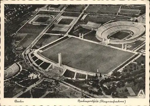 Stadion Berlin Fliegeraufnahme Reichssportfeld Kat. Sport