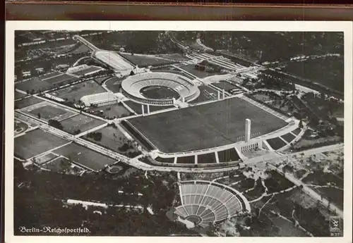 Stadion Fliegeraufnahme Berlin Reichssportfeld Kat. Sport