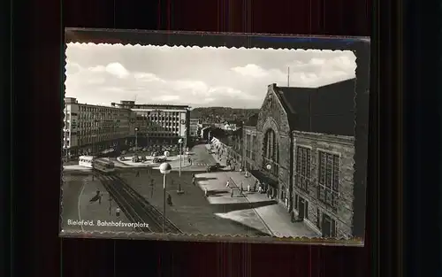 Bahnhof Vorplatz Bielefeld Strassenbahn Kat. Eisenbahn