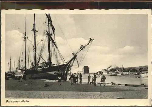 Hafenanlagen Segelschiff Flensburg Kat. Schiffe