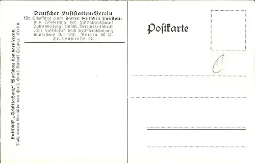 Schulze Hans Rudolf Zeppelinflug Kat. Kuenstlerkarte