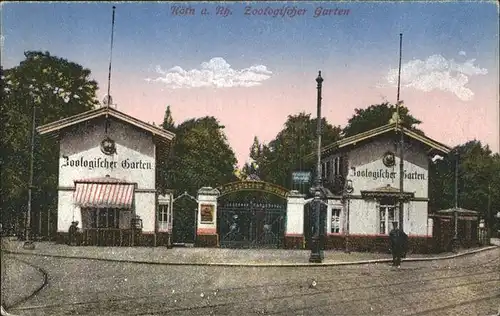 Zoo Eingang Zoologischer Garten Koeln a. Rh.  Kat. Tiere