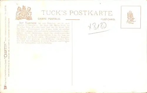 Verlag Tucks Oilette Nr. 217 B Tegernsee / Verlage /