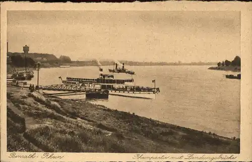 Dampfer Binnenschifffahrt Benrath Rhein Landungsbruecke Kat. Schiffe