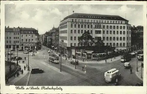 Strassenbahn Halle a. Saale Riebeckplatz Kat. Strassenbahn