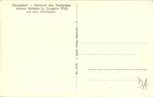 Denkmal Kurfuersten Johann Wilhelm Marktplatz Duesseldorf / Denkmaeler /