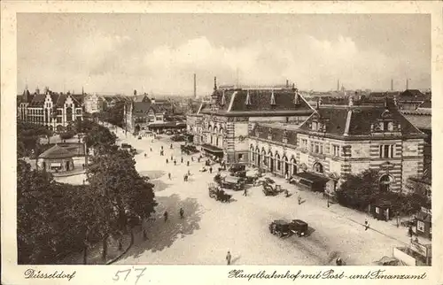 Bahnhof Hauptbahnhof Post  Finanzamt Duesseldorf Kat. Eisenbahn