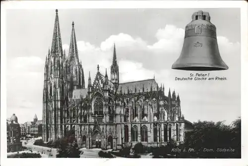 Kirchenglocken Koeln a. Rh. Dom Suedseite Kat. Gebaeude