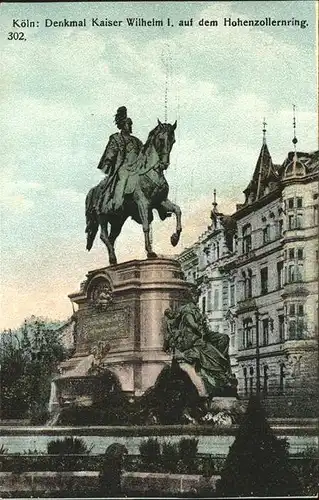 Denkmal Koeln Kaiser Wilhelm I. Hohenzollernring / Denkmaeler /