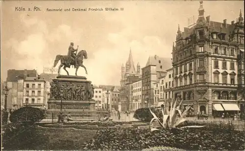 Denkmal Koeln a. Rh. Heumarkt Friedrich Wilhelm III. / Denkmaeler /