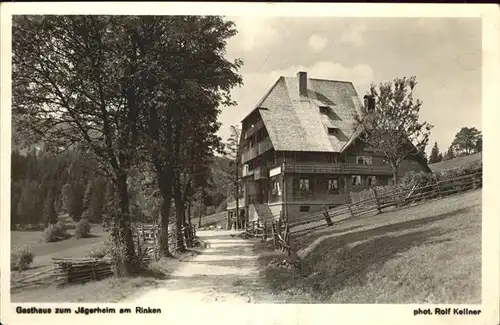 Schwarzwaldhaeuser Gasthaus zum Jaegerheim Rinken Kat. Gebaeude und Architektur