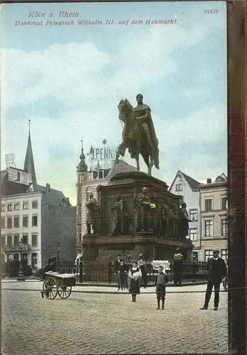 Friedrich der Grosse Koeln a. Rh. Heumarkt Denkmal Kat. Kaiser