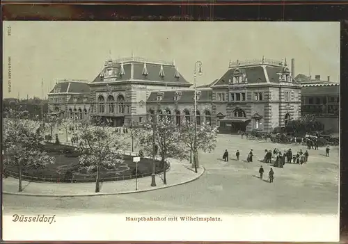 Bahnhof Hauptbahnhof Wilhelmsplatz Duesseldorf Kat. Eisenbahn