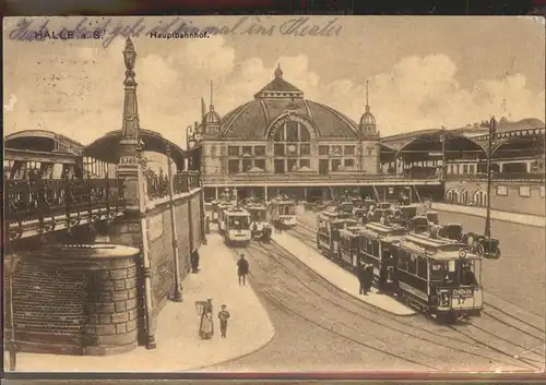 Strassenbahn Hauptbahnhof Halle a. S. Kat. Strassenbahn