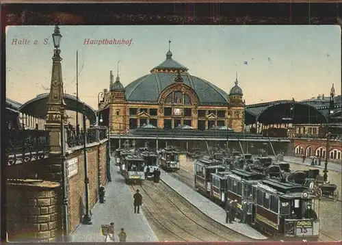 Strassenbahn Hauptbahnhof Halle a. S. Kat. Strassenbahn