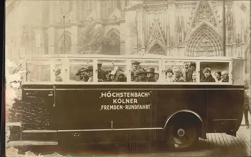 Autobus Omnibus Hoechstenbachs Koelner Fremden Rundfahrt Dom / Autos /