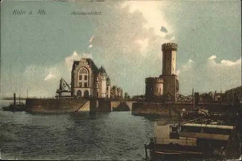 Koeln Rhein Hafeneinfahrt Turm Kuenstlerkarte Duerer Nr. 108 Kat. Koeln