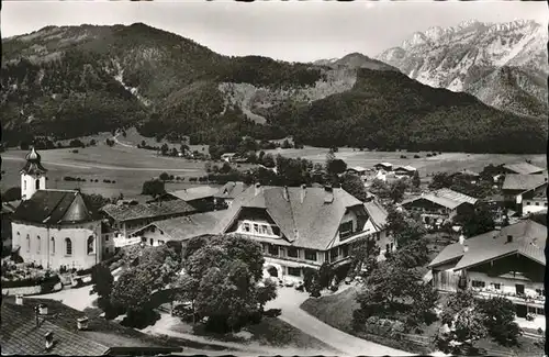 Schleching Ortsansicht mit Kirche Chiemgauer Alpen Kat. Schleching