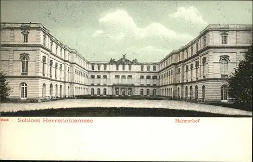 Chiemsee Koenigliches Schloss Herrenchiemsee Marmorhof Kat. Chiemsee