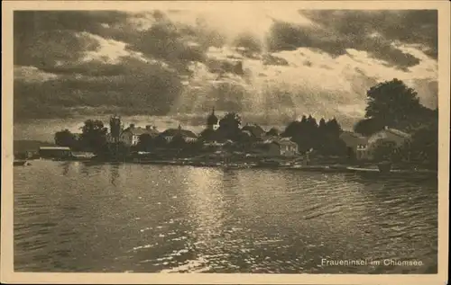 Fraueninsel Chiemsee mit Kloster Frauenwoerth Kat. Chiemsee