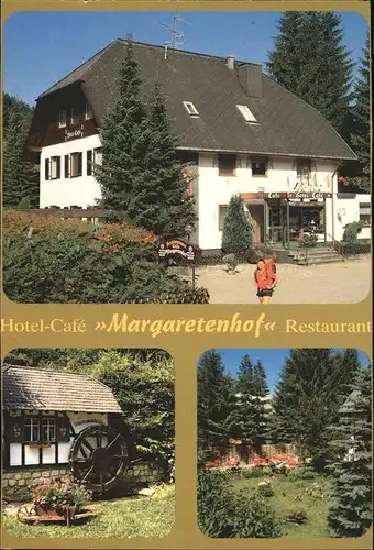 Lenzkirch Hotel Cafe Margaretenhof Restaurant Muehlrad Schwarzwaldmuehle Kat. Lenzkirch