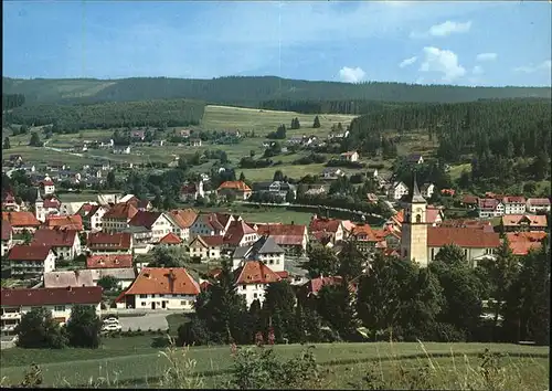 Lenzkirch Ortsansicht mit Kirche heilklimatischer Kurort Stoeckleberg Kat. Lenzkirch