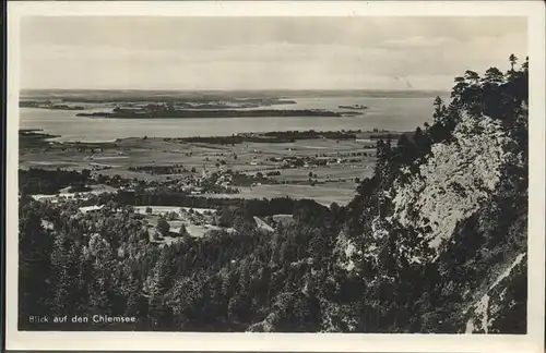 Traunstein Oberbayern Panorama Chiemsee Kat. Traunstein