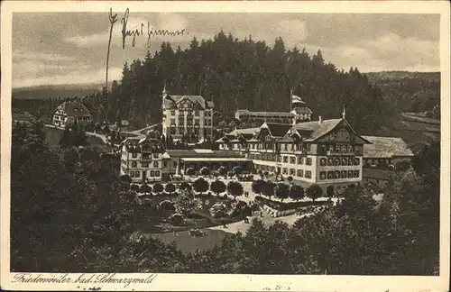 Friedenweiler Hotel Kurhaus Wald  und Hoehenluftkurort Kat. Friedenweiler