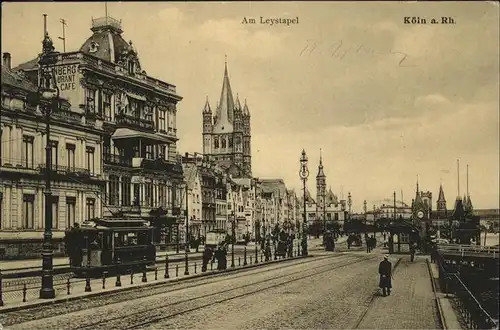 Koeln Rhein Am Leystapel Strassenbahn Kat. Koeln