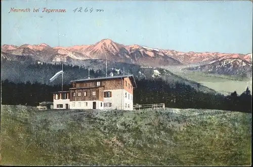 Tegernsee Ausflugsort Neureuth Berggasthof Bayerische Voralpen Kat. Tegernsee