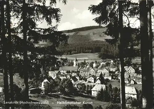 Lenzkirch Blick vom Wald Kirche heilklimatischer Kurort Kat. Lenzkirch