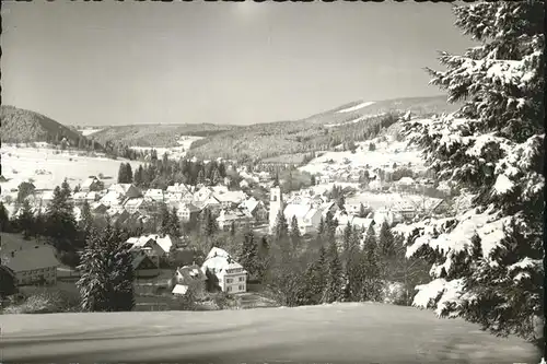 Lenzkirch Ortsansicht mit Kirche Winterimpressionen Kat. Lenzkirch