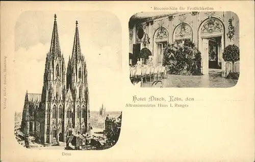 Koeln Rhein Dom Hotel Disch Rococo Saal Kat. Koeln