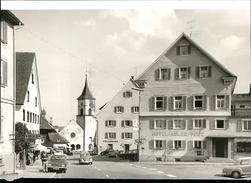Lenzkirch Strassenzug Kirche Hotel Adler Post Kat. Lenzkirch